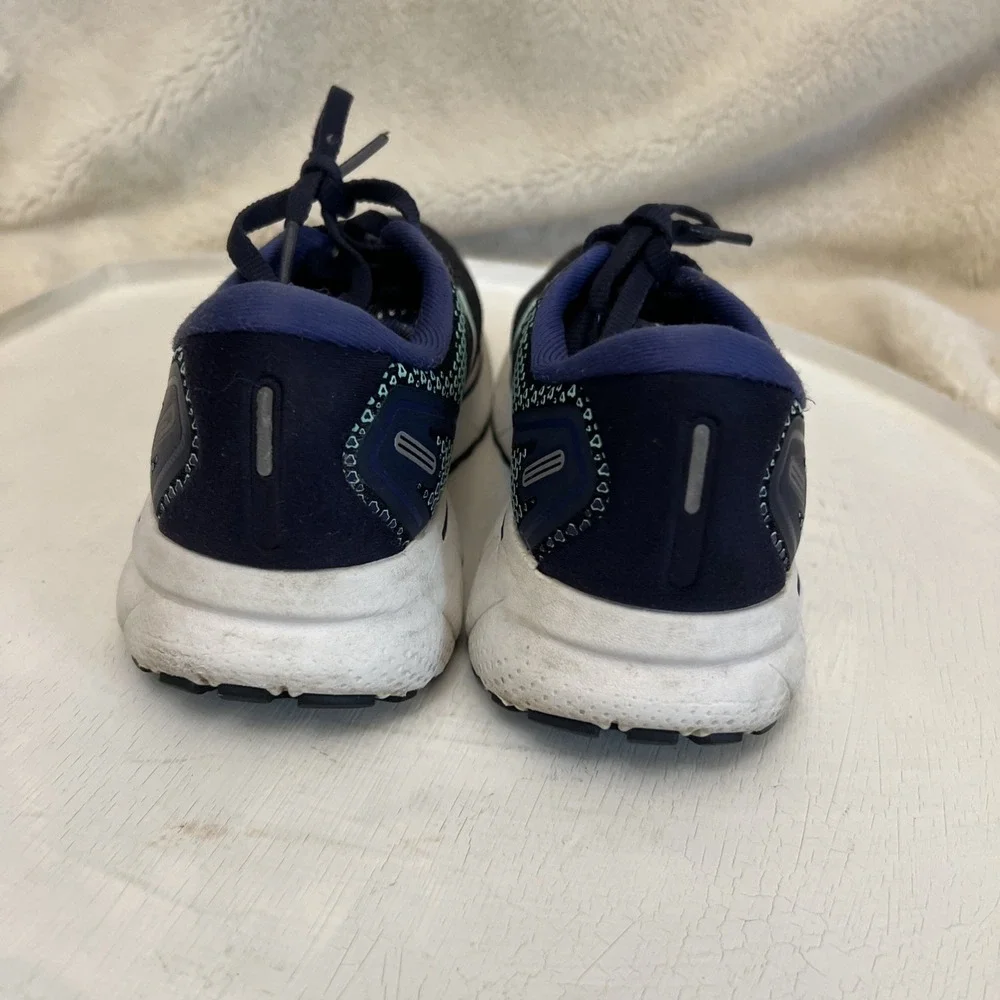 Brooks Ghost 14 Women Running Shoes Black Blue Cushion Neutral sz 6